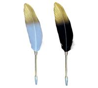 ROKZELT 2 Pièces Rétro Plume d'Oie Stylo de Calligraphi, Stylos à bille à encre gel, La plume magique de Harry, Cadeau pour les fans de Harry, pour Signatures, Dessin, Ecriture, Décoration et Cadeau