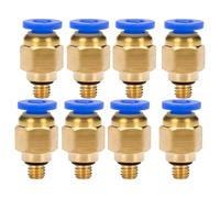 ROKZELT 8pcs Raccord Pneumatique 4mm, Raccord Rapide Air Comprimé, Coupleur Pneumatique, Raccord Rapide Pneumatique, Tuyau Air Comprimé, Raccord Pneumatique Pu 4mm, pour Tuyau D'Air en Cuivre