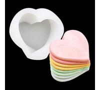Rolin Roly 1 moule en forme de cœur d'amour Moule en Silicone 3D Love Heart Moule en Silicone Moulle en Forme Coeur Silicone Moule à Savon pour DIY Savons Bougies Etc (1PCS)