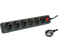 ROLINE 19.07.1077 power extension 10 m 6 AC outlet(s) Indoor Black