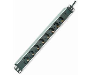 ROLINE 19.07.1622 power extension 2 m 8 AC outlet(s) Indoor Aluminium