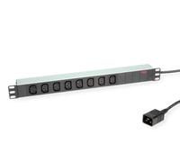 ROLINE 19.07.1627 multiprise Intérieur 2 m 8 sortie(s) CA Aluminium - Multiprises