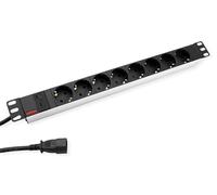 ROLINE 19071622 - Bloc multiprise 19", 1 U, 9 prises