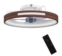Roline Ventilateur de Plafond LED 40W Moteur DC Réversible Bois