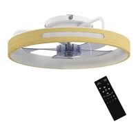Roline Ventilateur de Plafond LED Moteur DC Réversible Bois 40W
