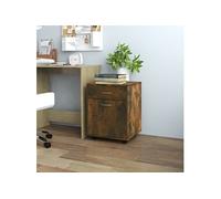 vidaXL Rolkast 45x38x54 cm bewerkt hout gerookt eikenkleurig815963 Brun G