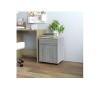 Armoire à Roulettes Rangement Bureau Intérieur Blanc Bois d'Ingénierie vidaXL