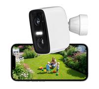 Rollei Caméra Surveillance WiFi Extérieur, Wireless Security Cam 2K V2 Camera sans Fil Suivi de Mouvement et Détection de Personne Vision Nocturne Audio Bidirectionnel Camera-Surveillance-Exterieur