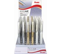Roller à encre gel Pentel K230 or argent blanc Présentoir 36 stylos