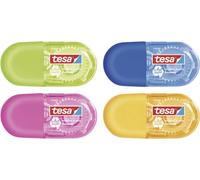 Roller correcteur ecoLogo® tesa 59816-00000-00 bleu, rose, vert, orange (L x l) 6 m x 5 mm