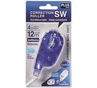 Plus Japan Roller De Correction Lateral Rechargeable Sw 12m X 4.2mm Bleu