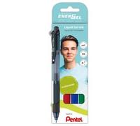 Roller encre gel liquide EnerGel-X BL107, étui de 4
