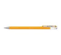Pentel Mattehop K110-VF2X Stylo à encre gel avec encre à fort pouvoir couvrant, finition mate, modèle avec capuchon, 1 pièce, jaune-orange