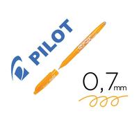 Roller pilot frixion ball clicker retractable ecriture moyenne pointe 0,7mm encre gel rechargeable col. orange abricot