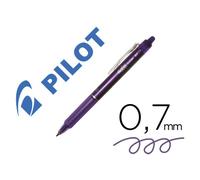 Roller pilot frixion ball clicker retractable ecriture moyenne pointe 0,7mm encre gel rechargeable coloris mauve