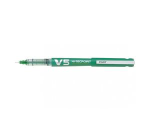 Roller pilot v5 rechargeable écriture fine 0.3mm niveau encre liquide visible écologique régulateur débit vert
