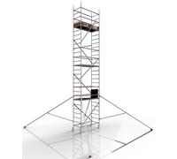 Rollfix 2.0 800, neuf, avec roulettes (Ø 125 mm) et 4 stabilisateurs triangulaires, Germany - Echafaudage de chantier