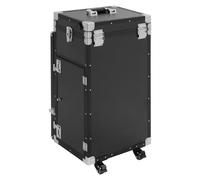 Rolling - Mallette de manucure - Mallette de maquillage - Mallette de beauté avec 4 tiroirs et 4 roues - Pour coiffeur et lieu de travail - Pliable - Capacité de charge de 50 kg - Avec Bluetooth (noir