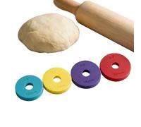 Rolling Pin Guide Rings for Cake Pops, PLA Dough Thickness Spacer Guides | Compatible with Joseph Joseph Adjustable Rolling Pins, 1/2 in, 5/8 in, 3/4 in, 1 in Center Hole-Accessoires de pâtisserie