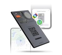 Rolling Square AirCard Pro Dual - Smart Tag Android et Apple, Air Traceur Tag Bluetooth Compatible avec Apple Find My et Google Android Find Hub, Tracker Card avec Charge Wireless, Digital ID, Gris