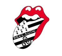 Rolling Stones Bretagne Breizh autocollant adhésif sticker logo 434 - Taille : 25 cm
