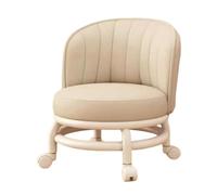 Rolling Stool Waterproof Soft Ergonomic Backrest Modern Seat Swivel Low | Swivel Low Stool Small Chair for Home Living Room Kitchen | Bathroom Office Shop Garage Salon Work Dorm Floor Rolling Stool