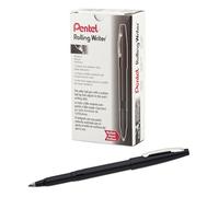 Rolling Writer Roller Ball Capped Pen, Black Ink, Medium, Dozen