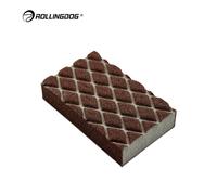 ROLLINGDOG Éponge abrasive 120 grains, 125x70x25 mm, alumine lavable, humide/sec, pour bois, métal, lissage de la mastic, enduit de base, rouille.