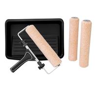 ROLLINGDOG Kit de Rouleau de Peinture de 30,5 cm (lot de 5) | Cadre de Rouleau Réglable, 3 Housses de Rouleau Microfibre, Plateau de Peinture Plastique Pour Home et Projets DIY