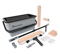 ROLLINGDOG kit de rouleaux de peinture de 20 pièces - 8 manchons de rouleau, cadre de rouleau de 18 pouces, tige d'extension, seau et bac avec 4 doublures, nettoyant, 2 capuchons