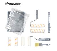 ROLLINGDOG Kit d'outils de peinture 14 pièces, kit de peinture complet et professionnel pour murs et plafonds, décoration intérieure et extérieure, bricolage, rénovation, amélioration de la maison, ki