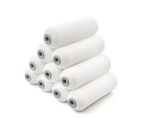 ROLLINGDOG Lot de 10 Mini Manchons de Rouleaux de Peinture 100 mm | Mousse Haute Densité, Pour Les Revêtements Haute Brillance Sur Surface Lisse
