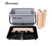 ROLLINGDOG Molossus Kit de rouleaux à peinture 305 mm, 7 pièces, kit professionnel de haute résistance pour peinture sur grandes surfaces, murs et plafonds, intérieur et extérieur, rénovation et const