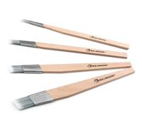 ROLLINGDOG Set de pinceaux angulaires 4 pièces pour travaux de précision - Coupe de détail 6mm, 12mm, 18mm, 25mm