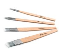 ROLLINGDOG Set de Pinceaux Angulaires 4 Pièces pour Travaux Précision | Coupe de Détail 6mm, 12mm, 18mm, 25mm