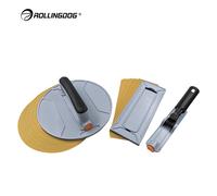 ROLLINGDOG SURFEX Kit de ponçage mural 16 pièces, kit de ponçage professionnel pour la préparation des surfaces murales, finition de plâtre, rénovation, bricolage et construction, élimination efficace