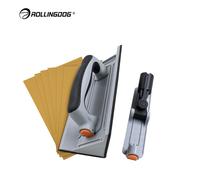 ROLLINGDOG SURFEX Kit d'outils d'angle intérieur 9 pièces, outil de ponçage d'angle pour finition précise des bords de murs, ponçage de plâtre, outil de ponçage professionnel pour bricolage et rénovat