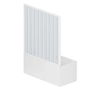 Rollplast BAST1LONCC28160 Pare-baignoire style accordéon, Ø 160 x 150 cm de hauteur, PVC, 1 côté, 1 volet, ouverture latérale, blanc