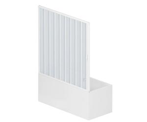 Rollplast BAST1LONCC28160 Pare-baignoire style accordéon, Ø 160 x 150 cm de hauteur, PVC, 1 côté, 1 volet, ouverture latérale, blanc