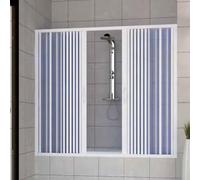 Pinto Cabine de douche Nina PVC 2 portes réversible Blanc 1500 x 1700 mm