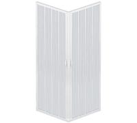 Libertè Cabine douche angle rectangulaire 80x120 cm PVC pliant central — Kit bricolage, Italy