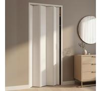 ROLLPLAST PINTO Porte pliante intérieure PINTO, modèle extra standard, en PVC, réversible et réglable, à monter soi-même, fabriquée Italie, ameublement, blanc 83 x 214 cm