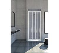 Rollplast Ven110AL Cabine de Douche à Soufflet, Dimensions 110 cm x H 185 cm, en PVC, à Un côté, Porte Unique, avec Ouverture latérale, Blanc