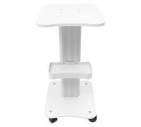Rollwagen pour salon de beauté - Chariot de service - Bois, capacité de charge de 40 kg - Roues pivotantes à 360° - Plateau antidérapant - Pour montage - Blanc