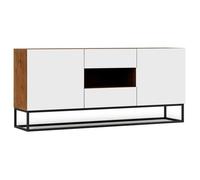 Roman - buffet bas - 2 portes - 180 cm - Bois / Blanc