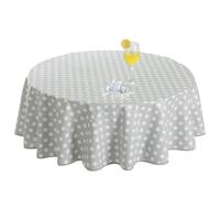 Romanstile Nappe en toile cirée ronde - 140 cm - Résistante aux intempéries - En PVC - 350 g/m² - Lavable - Pour jardin, terrasse, table à manger, balcon, fête, mariage, salle de jeux, printemps et