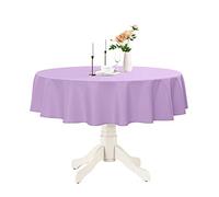 Romanstile Nappe ronde imperméable, résistante aux taches, lavable, en polyester sans plis pour table de cuisine, salle à manger, fête, mariage, intérieur et extérieur - Lavande, 228,6 cm