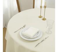 Romanstile Petite nappe ronde - 120 cm - Résistante à l'eau - Résistante aux taches - Lavable - Infroissable - Pour Noël, table basse, cuisine, salle à manger, fête, mariage, extérieur, printemps -