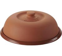 Romertopf Plateau à pain climatique avec cloche - Plaque de refroidissement en argile naturelle - Plateau à fromage et plateau de service pour petit-déjeuner, déjeuner, brunch et pique-nique