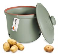 Romertopf : Pot à pommes de terre en céramique, pour le stockage des pommes de terre, modèle MAXI PLUS, couleur verte